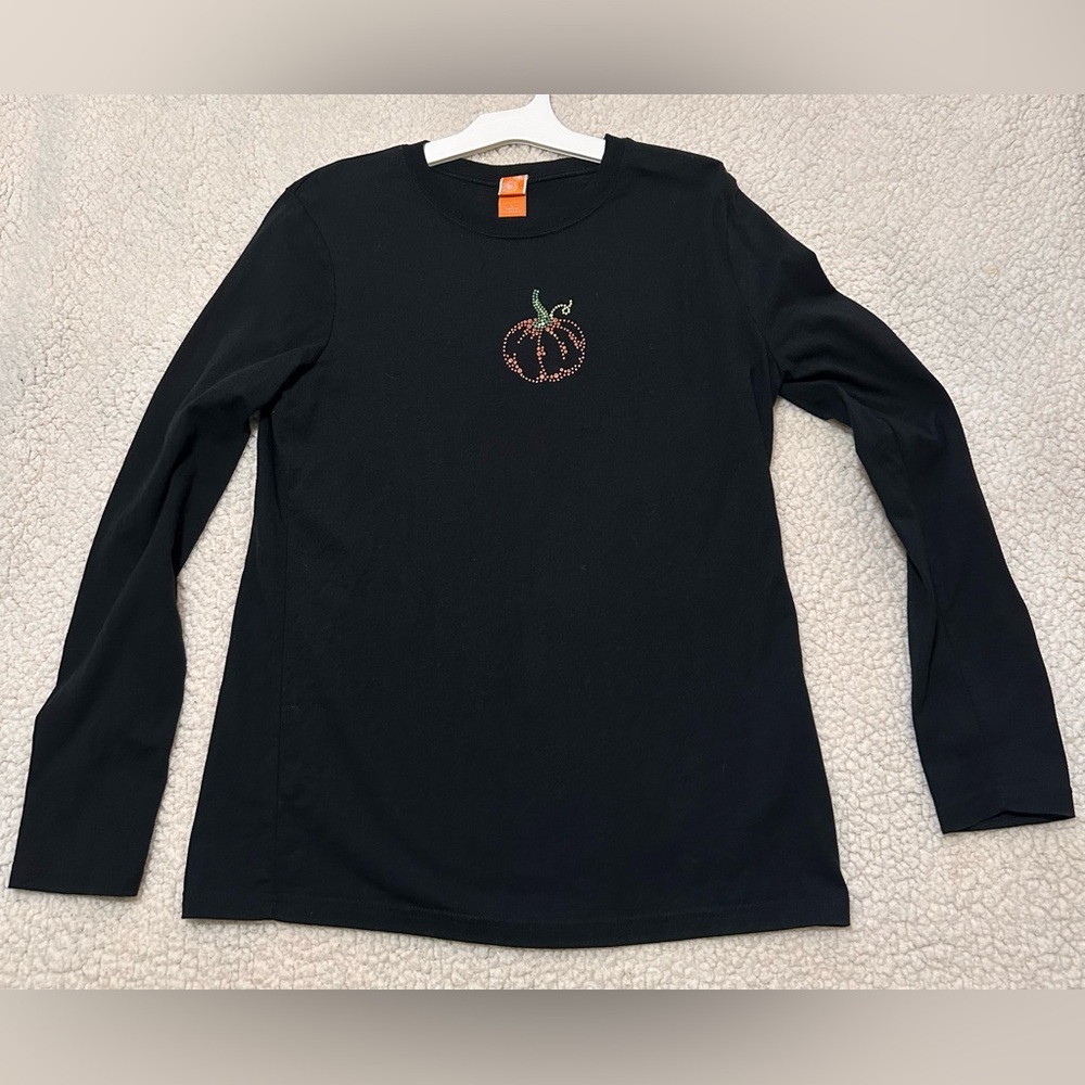 Black Long Sleeve Target Shirt Pumpkin Design for autumn Halloween vintage 2000 - Picture 1 of 9